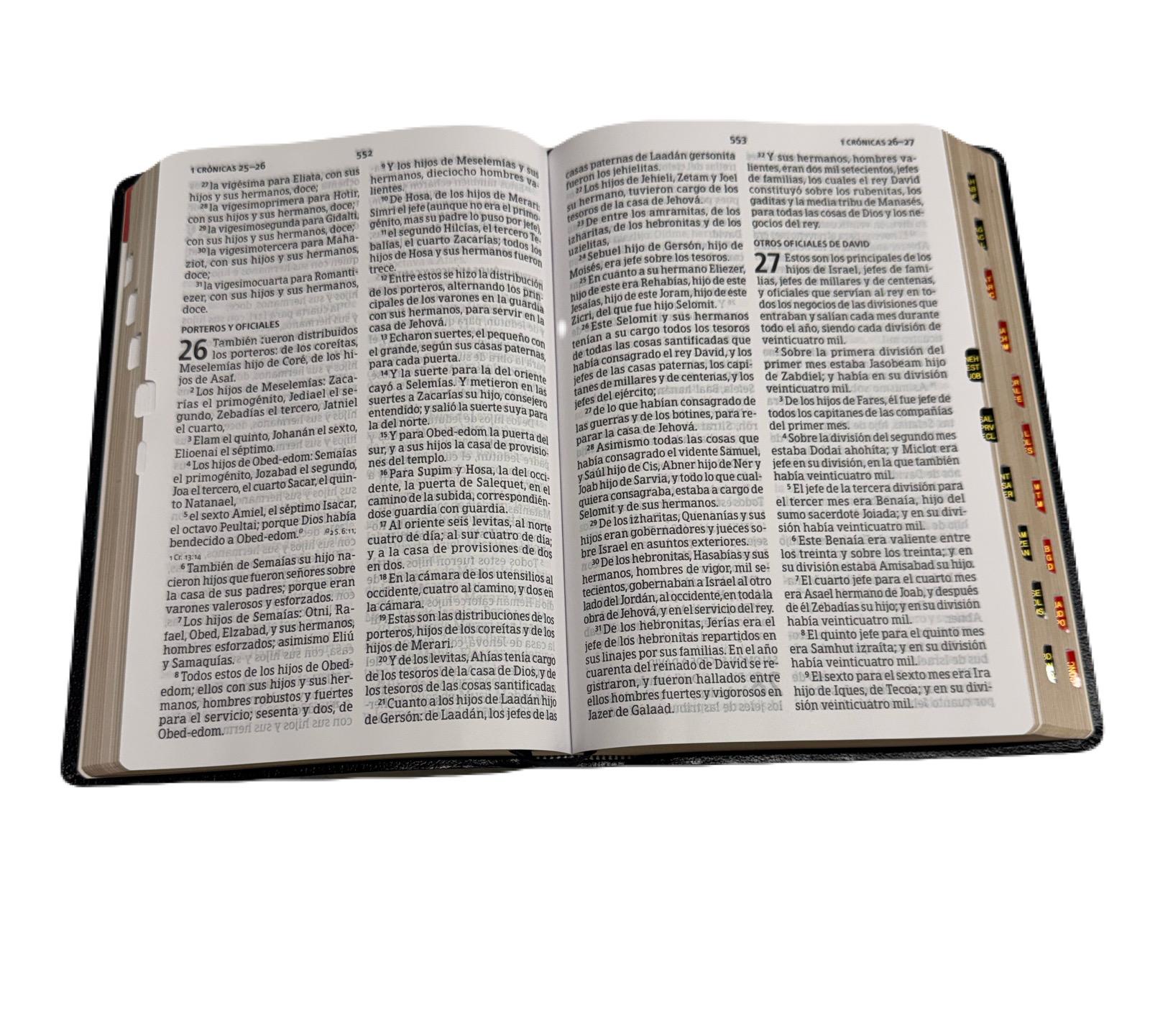 Biblia Letra Grande 14 Pts Negro Con Index RV1960 - Imagen 3