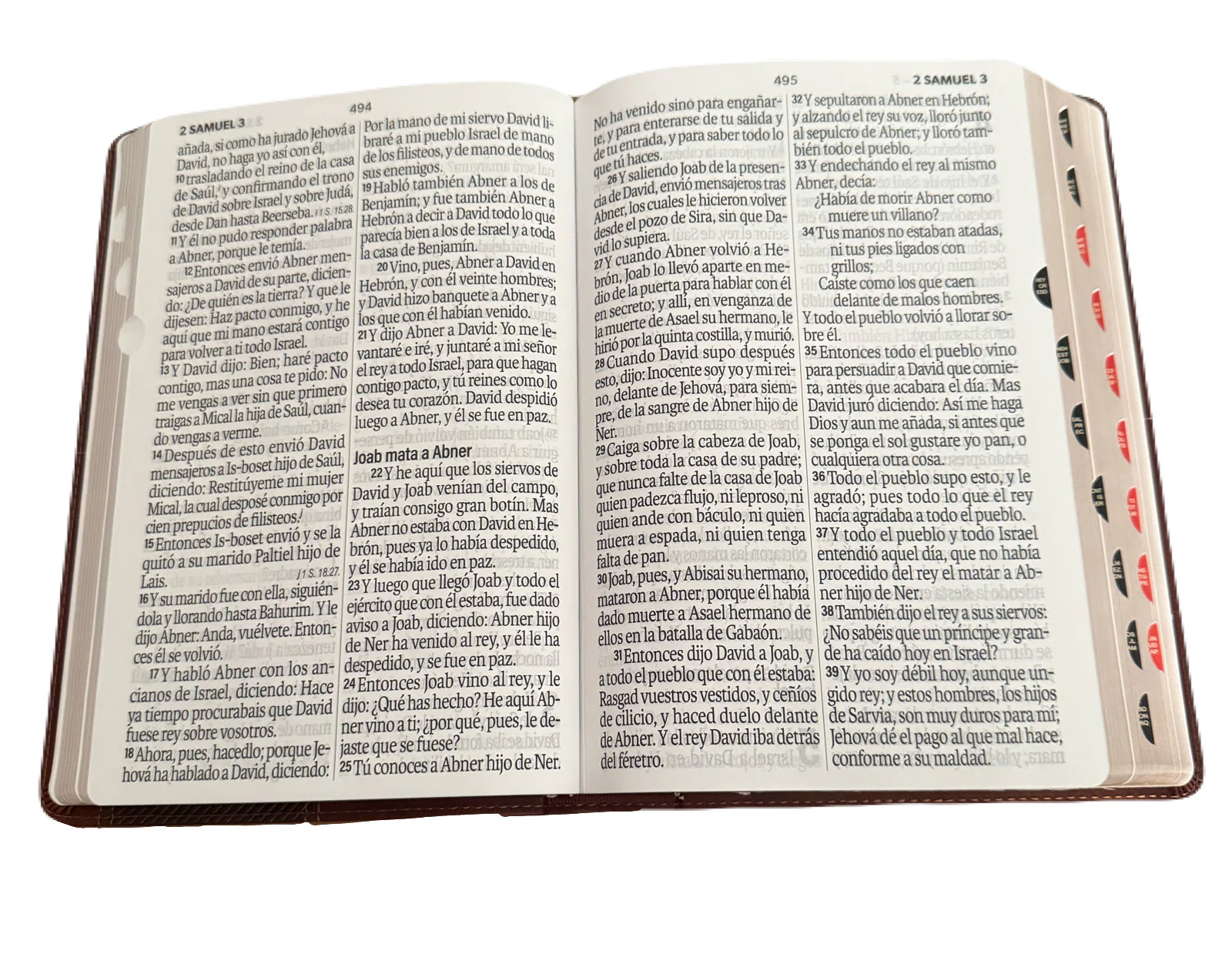 Biblia Letra Super Gigante Con Index 19pt Piel Imit Cafe RV1960 - Imagen 6