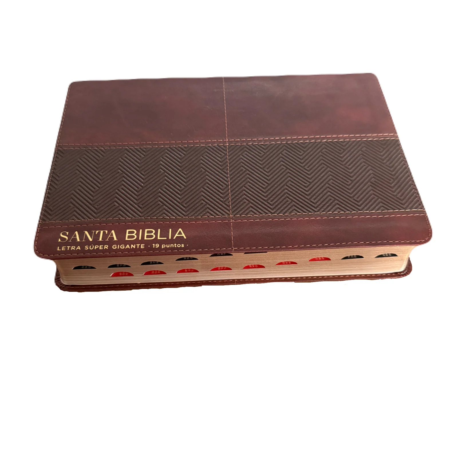 Biblia Letra Super Gigante Con Index 19pt Piel Imit Cafe RV1960 - Imagen 7
