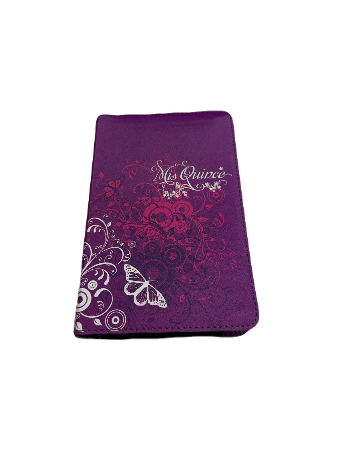 Biblia Edición Mis Quince RV1960 Amatista Con Mariposas Símil Piel - Imagen 2