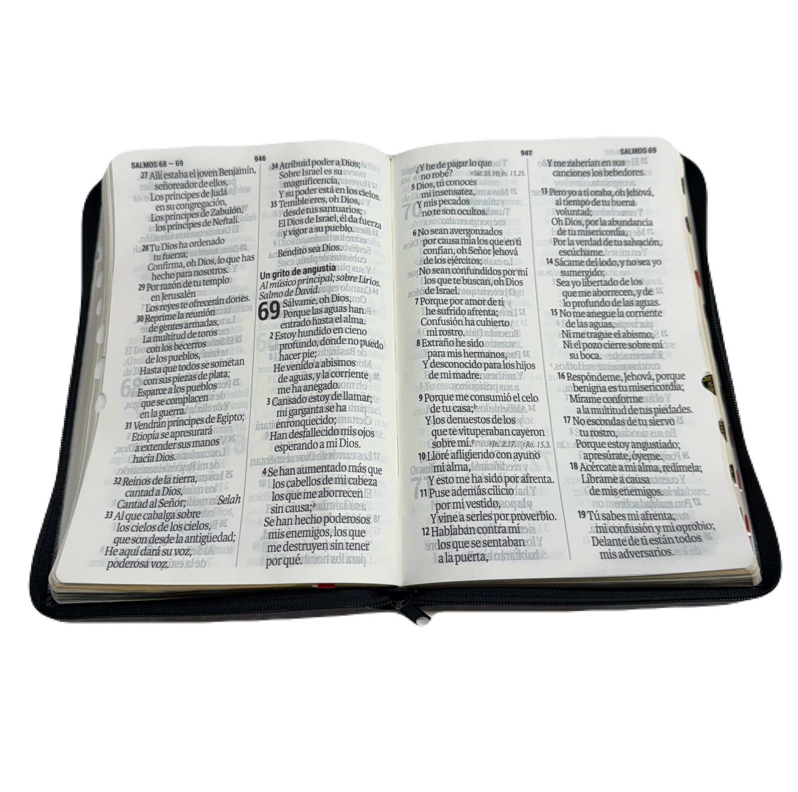 Biblia Letra Súper Gigante 19pts Con Cierre/Index Negro - Imagen 2