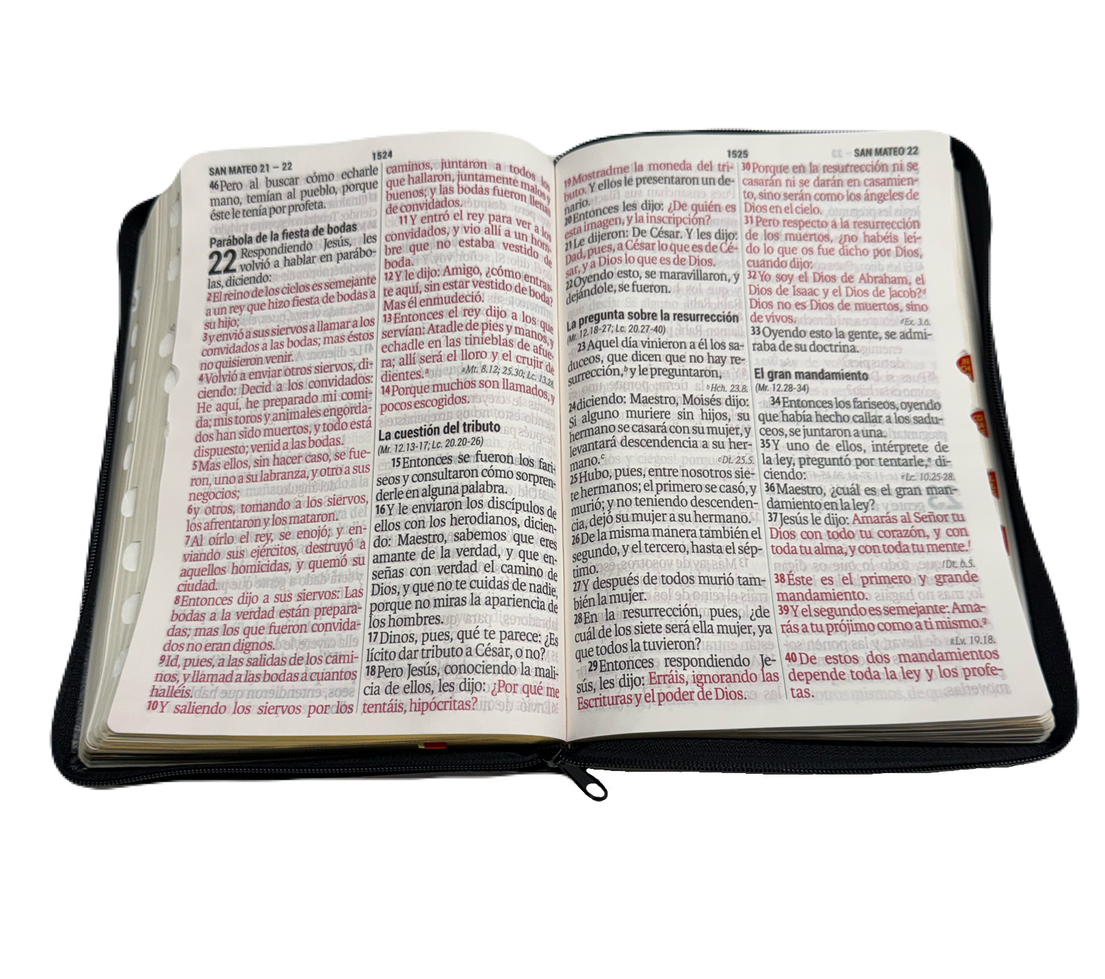 Biblia Letra Súper Gigante 19pts Con Cierre/Index Negro - Imagen 3